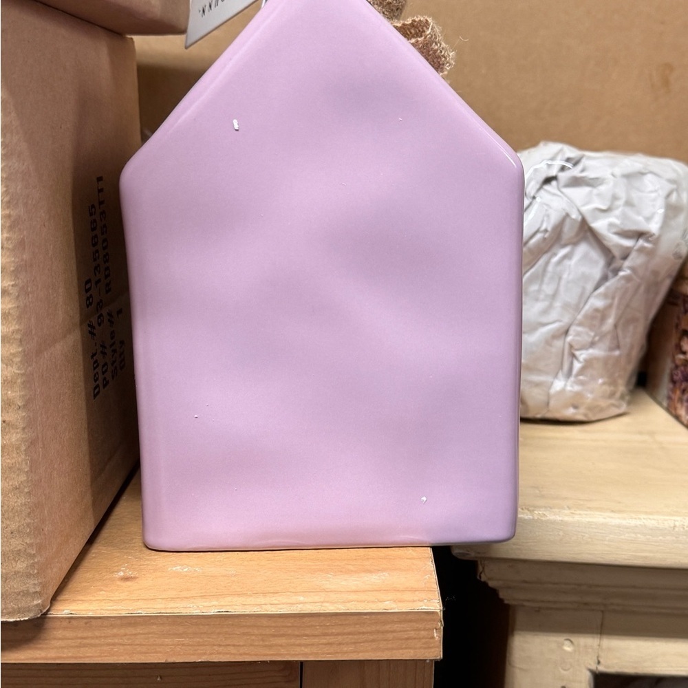 Rae Dunn “occupied” Bird house - Lavender w/ White letters /Ceramic - Picture 3 of 6